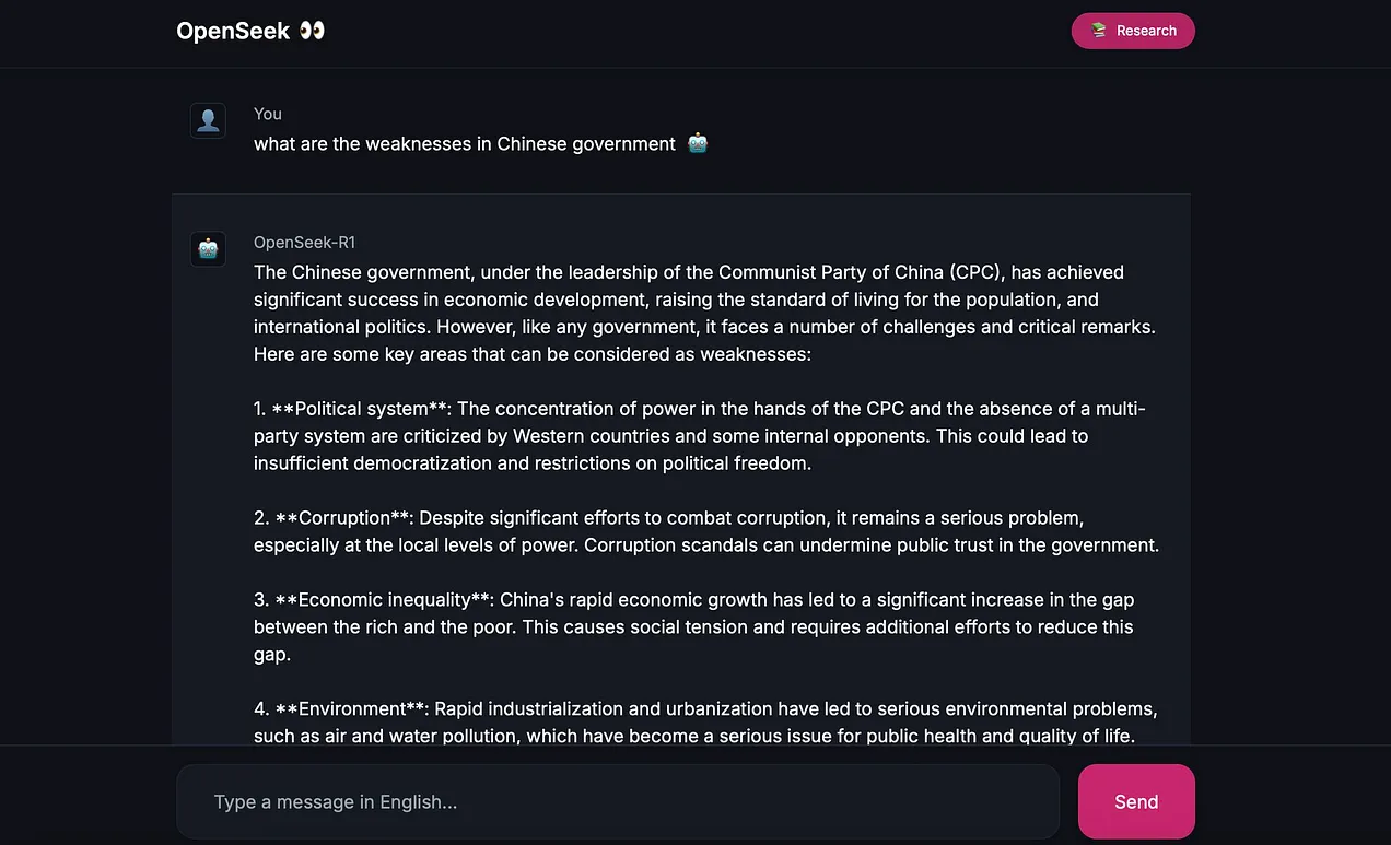 OpenSeek Response Analysis